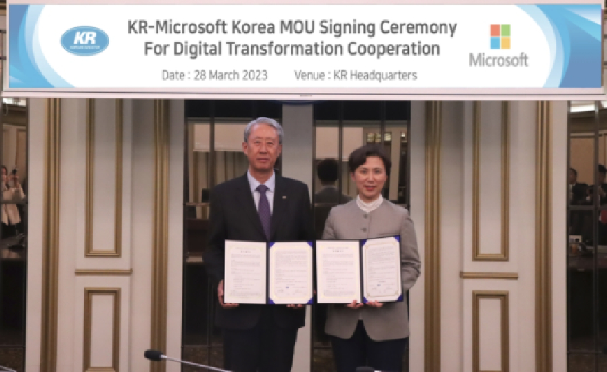 KR signs MOU with Microsoft Korea to Collaborate on Digital Transformation